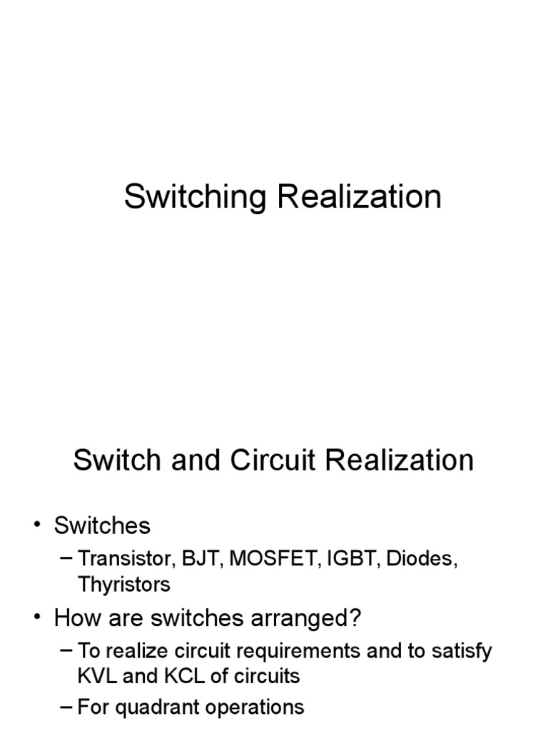 Single Quadrant Switch Realization | PDF | Mosfet | Bipolar Junction ...