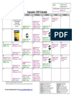 SCDNF September 2015 Schedule