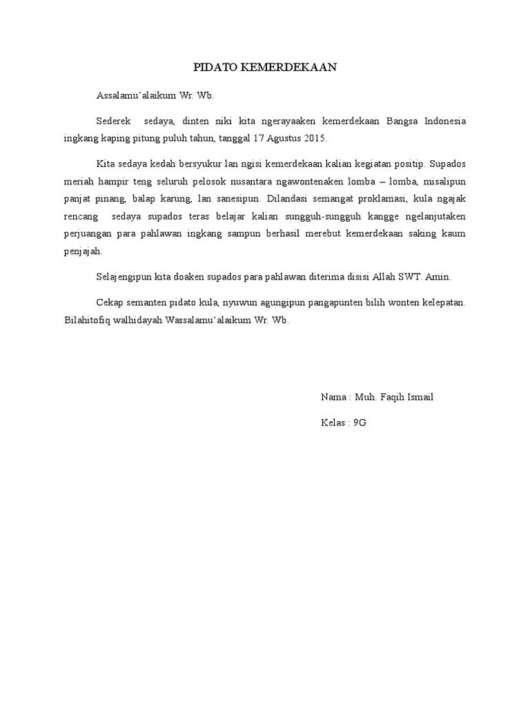 Pidato Kemerdekaan  PDF