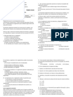 Examen Extraordinario de Español Primer Grado PDF