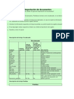 Layout de Importación de Documentos