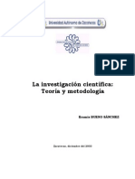 La Investigacion Cientifica Teoria y Metodologia Eramus Bueno Sanchez