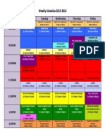 Revised Weekly Schedule 2015-16