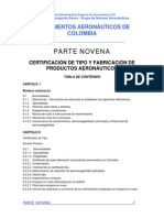 PARTE NOVENA - Certificación Tipo- Fabricación Productos Aeronáuticos