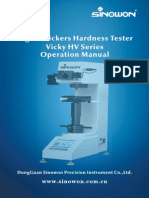 Sinowon Vickers Hardness Tester Vicky HV-50 Serial Operation Manual en