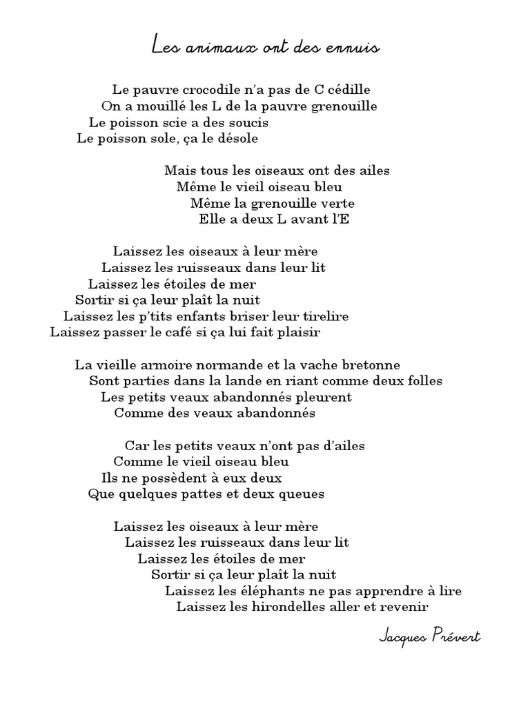 Les Animaux Ont Des Ennuis Pdf