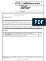 Saudi Aramco Pre-Commissioning Form: Outdoor Bus