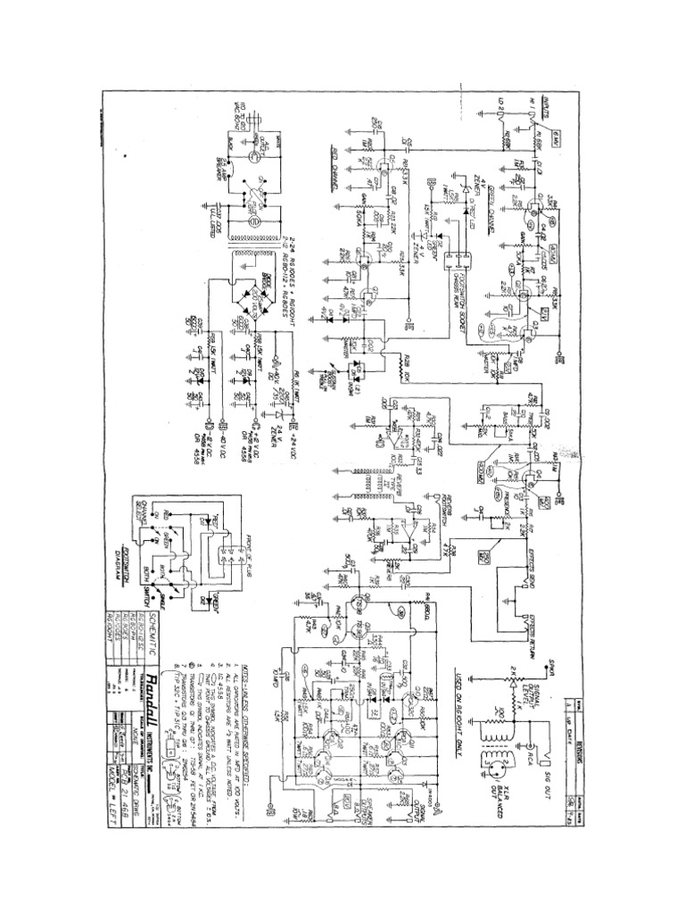 Randall Rg100es Rg80es Amplifier Schematic | PDF | Electronic Design ...
