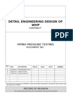 PIPING PRESSURE TESTING SPECIFICATION