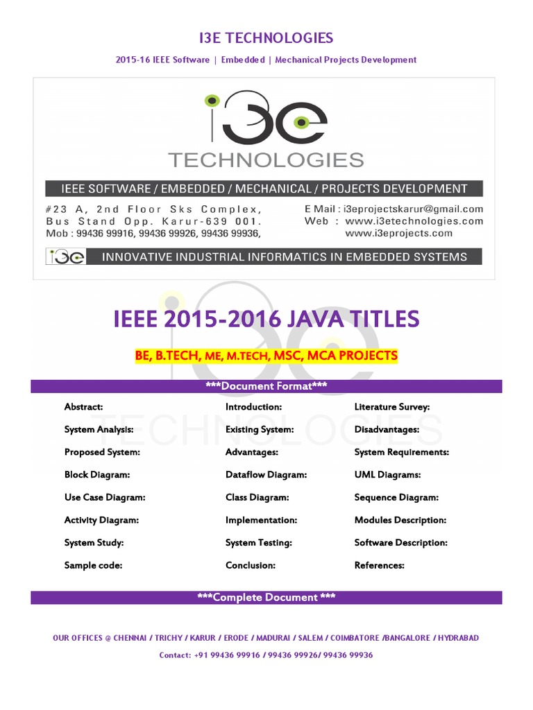 2015 2016 Ieee Java Project Titles Cloud Computing Computer Network