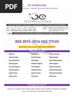 2015 - 2016 Ieee Ns2 Project Titles