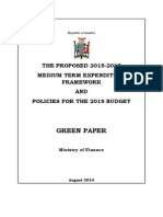  Green Paper 2014 2016 Medium Term Expenditure Framework