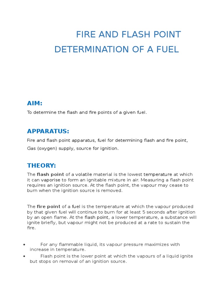 Flash and Fire Point of Servo Oil | PDF