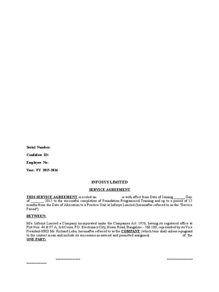 Final AgreementStamp Paper Infosys PDF