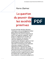 Pierre Clastres Pouvoir Et Sociétés Primitives