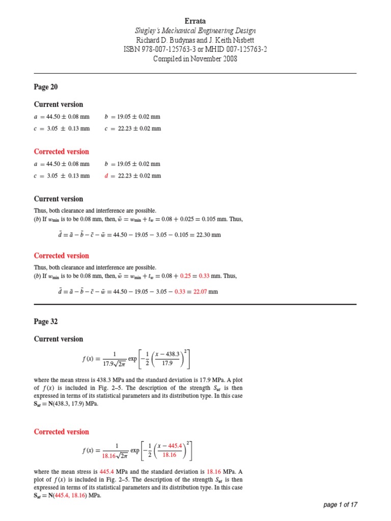 Shigley Mechanical Engineering Design | PDF | Bending | Beam (Structure)