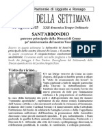 Comunità Pastorale Di Uggiate e Ronago Agenda Della Settimana