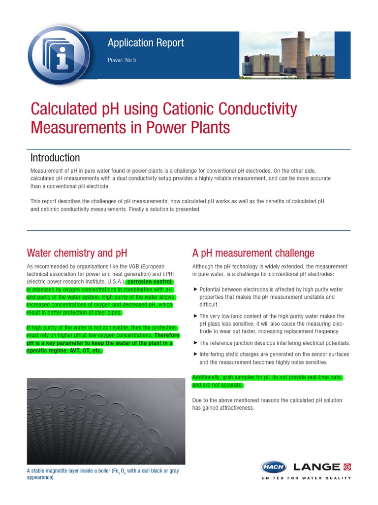 Calculated pH in Power Plant Water | PDF | Ph | Ion