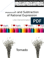 Addition and Subtraction of Rational Expression