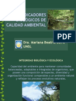 Indicadores Biológicos de Calidad Ambiental Jornada Serrana Nov2009