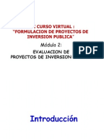 Diapositivas Del Módulo de Evaluación de Proyectos - OTAMDEGRL CR