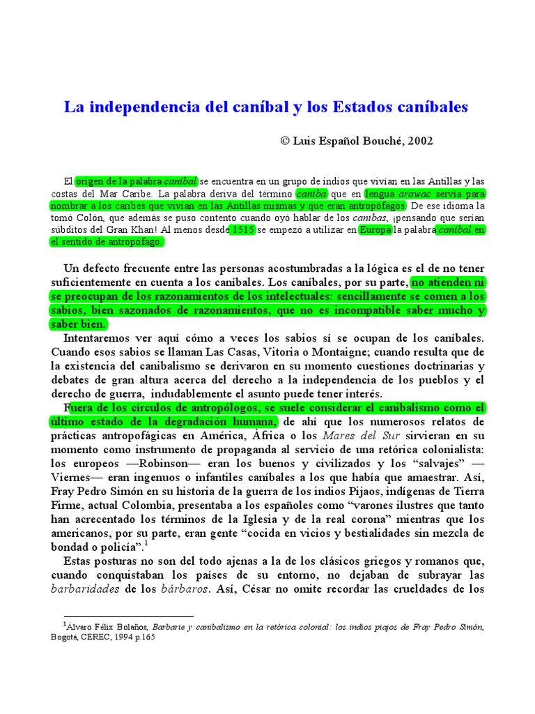 Canibal Pdf Canibalismo Azteca