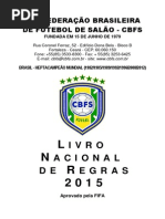 FUTSAL - Livro Nacional de Regras 2015 