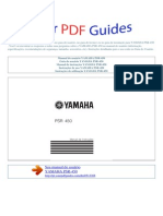 Manual Do Usuário YAMAHA PSR 450 P