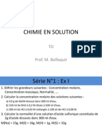 Chimie en Solution: TD Prof. M. Belfaquir