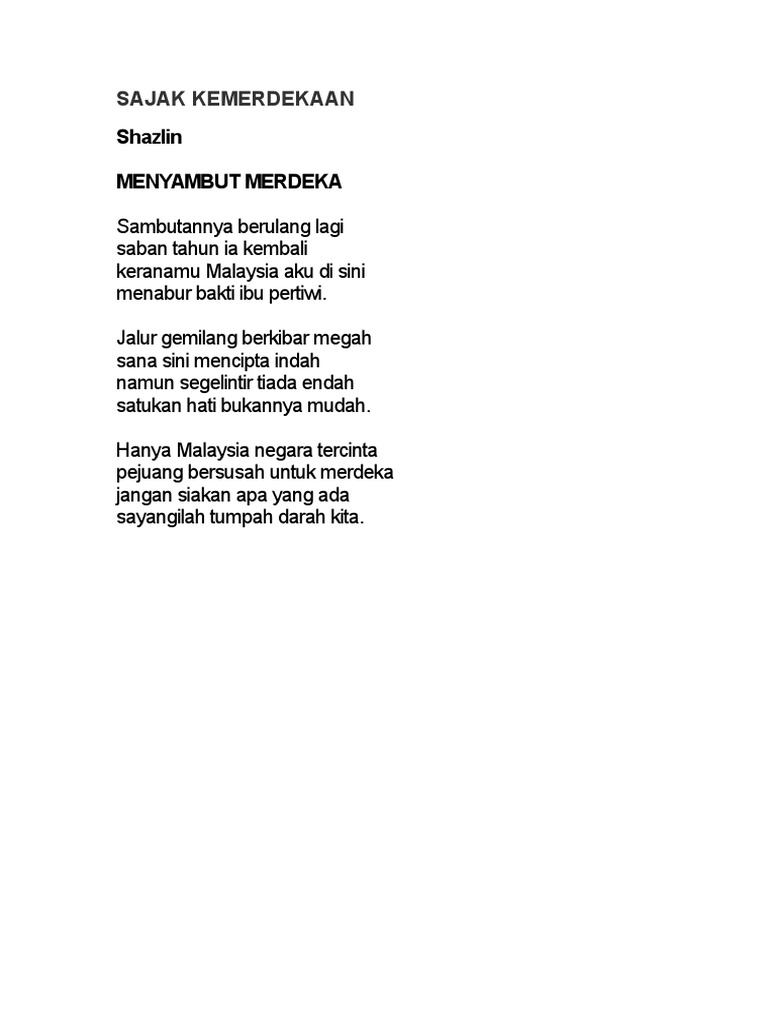 Sajak Kemerdekaan
