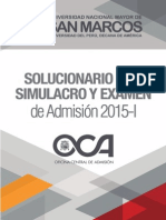 Solucionario Del Simulacro y Examen de Admisión 2015-I