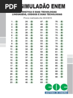 Gabarito s7 Sim Enem Matemática e Tecnologias 2013