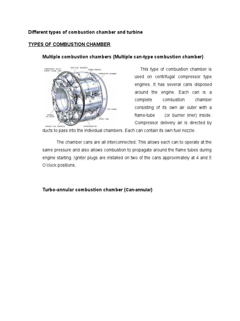 Different Types of Combustion Chamber and Turbine | PDF | Turbine ...
