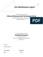 Preventive Manitenance Report: Orbicular Pharmaceutical Technologies PVT LTD