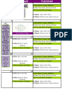 FNT SEPT Class Schedule