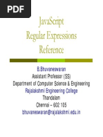 JavaScript Regular Expressions - Reference