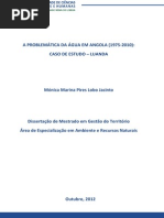 A Problemática Da Água Em Angola - Luanda - FSCH - UNL2012