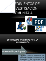 Cuatro Tipos de Observación Participante Psicologia Comunitaria