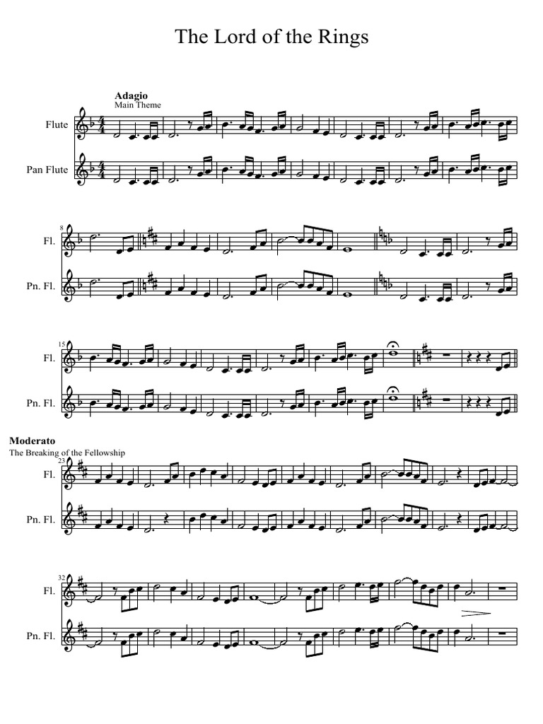 The Lord of the Rings Flute The Lord Of The Rings Middle Earth