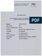 Procedimiento para el seguimiento de las observaciones de auditoría. 