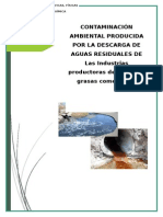 Investigar los posibles contaminantes presentes en las aguas residuales descargadas por las industrias productoras de aceites y grasas comestibles para determinar su incidencia en la contaminación ambiental de la ciudad de Manta.