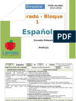 Plan 4to Grado - Bloque 1 Español (2015-2016).doc