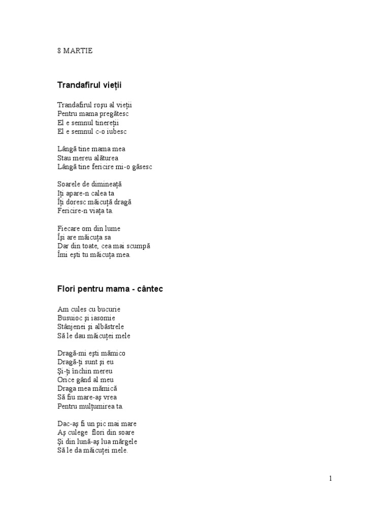 Poezii Pentru Mama 8 Martie