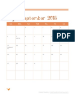 September 2015 - Free Printable Calendar