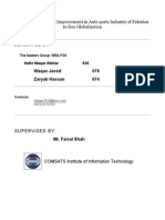Improvement in Autoparts Sector of Pakistan