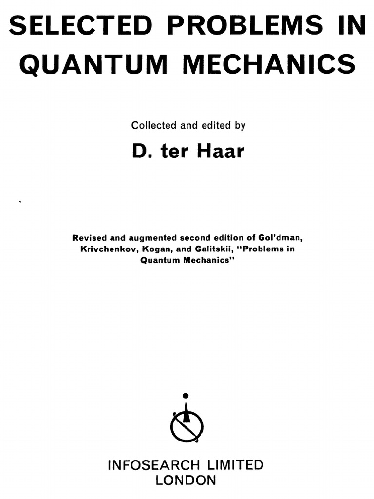 Selected Problems in Quantum Mechanics | PDF