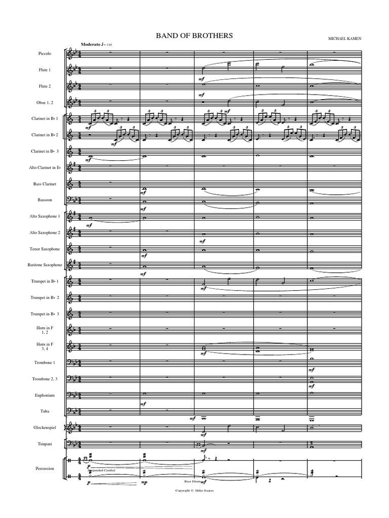 Band of Brothers PDF | PDF | Classical Compositions | Aerophones