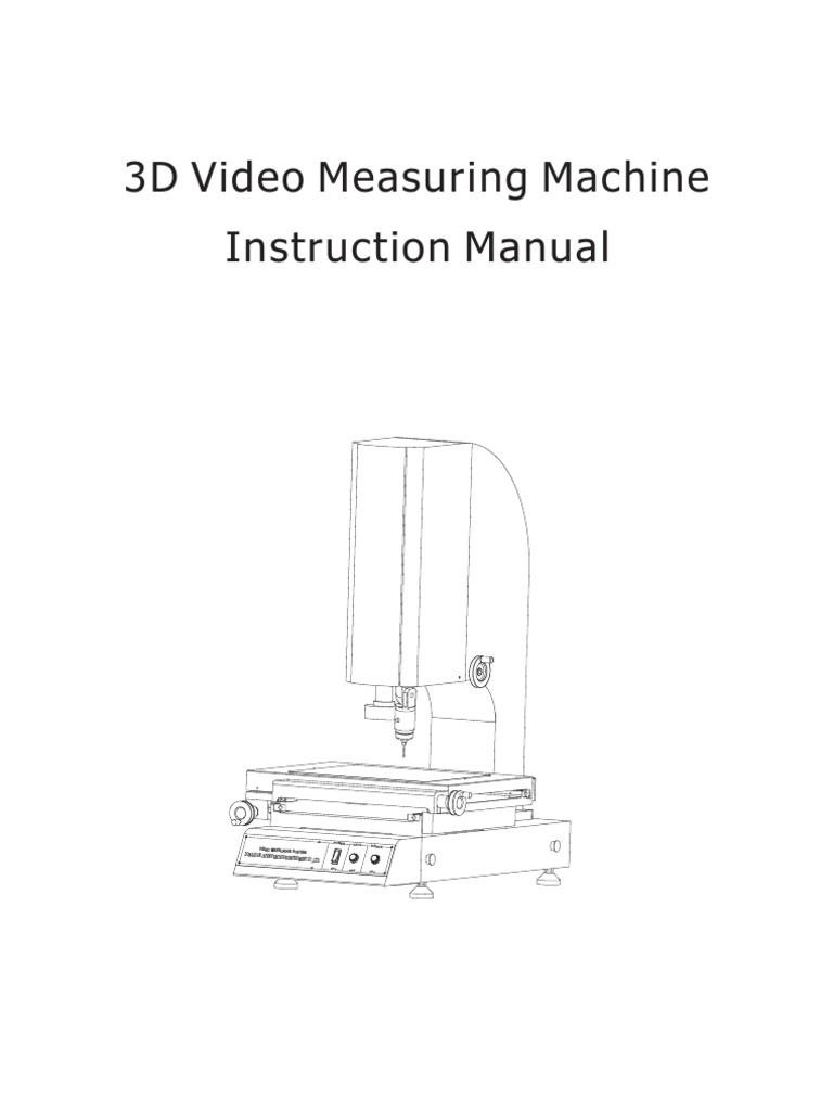 Sinowon 3D Video Measuring Machine VMM-P Operation Manual | Camera | Video