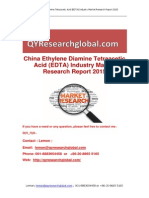 China Ethylene Diamine Tetraacetic Acid (EDTA) Industry Market Research Report 2015