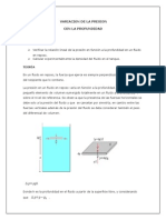 Variacion de La Presion